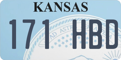 KS license plate 171HBD