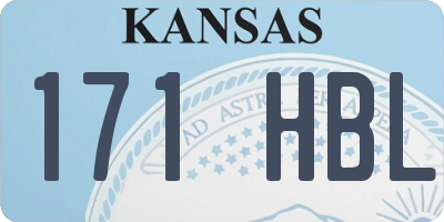KS license plate 171HBL