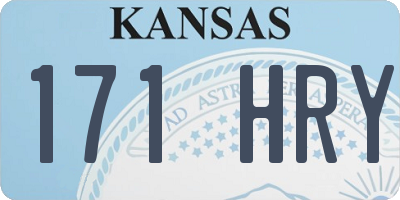 KS license plate 171HRY