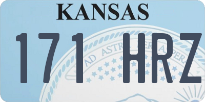 KS license plate 171HRZ