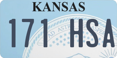 KS license plate 171HSA