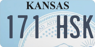 KS license plate 171HSK
