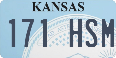 KS license plate 171HSM