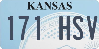 KS license plate 171HSV