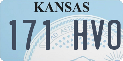 KS license plate 171HVO