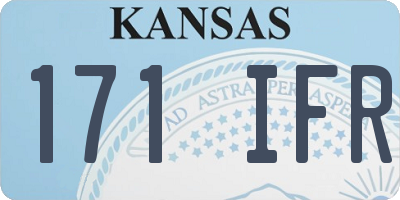 KS license plate 171IFR