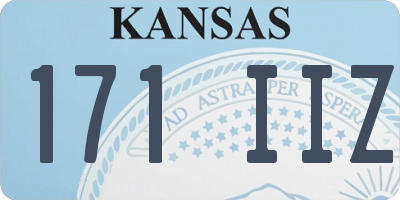 KS license plate 171IIZ