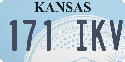 KS license plate 171IKV