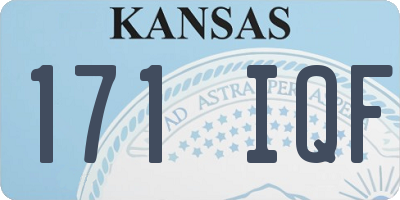 KS license plate 171IQF