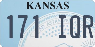 KS license plate 171IQR