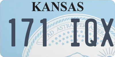 KS license plate 171IQX
