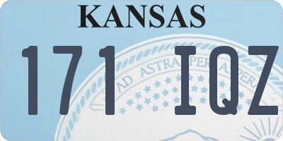 KS license plate 171IQZ