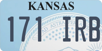 KS license plate 171IRB