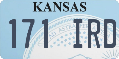 KS license plate 171IRD