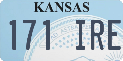 KS license plate 171IRE