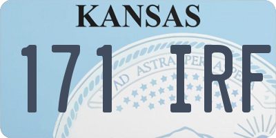 KS license plate 171IRF