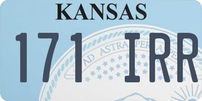 KS license plate 171IRR