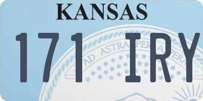 KS license plate 171IRY
