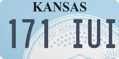KS license plate 171IUI