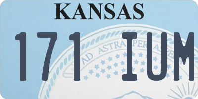 KS license plate 171IUM