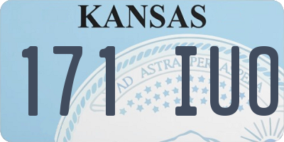 KS license plate 171IUO