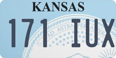 KS license plate 171IUX