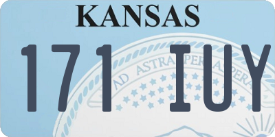 KS license plate 171IUY