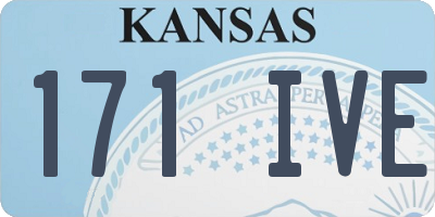 KS license plate 171IVE