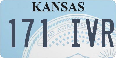 KS license plate 171IVR