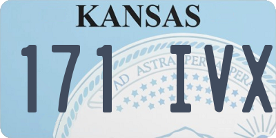 KS license plate 171IVX