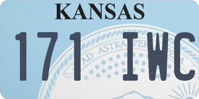 KS license plate 171IWC
