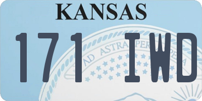 KS license plate 171IWD