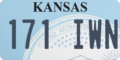 KS license plate 171IWN