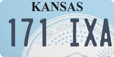 KS license plate 171IXA