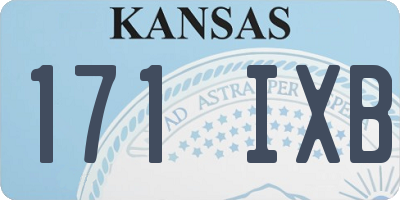 KS license plate 171IXB