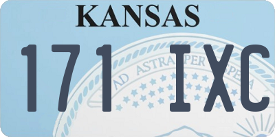 KS license plate 171IXC