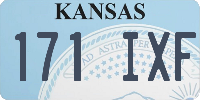 KS license plate 171IXF