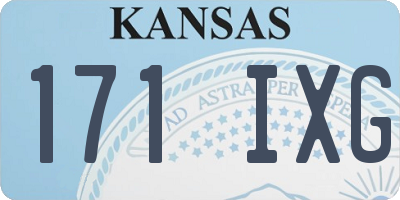 KS license plate 171IXG