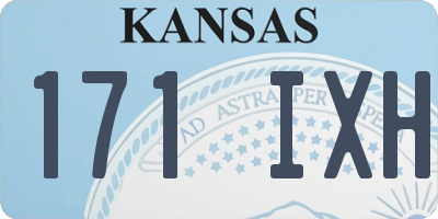 KS license plate 171IXH
