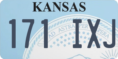 KS license plate 171IXJ