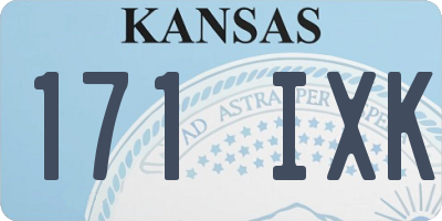 KS license plate 171IXK