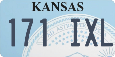 KS license plate 171IXL