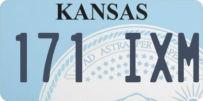 KS license plate 171IXM