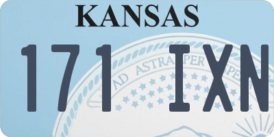 KS license plate 171IXN