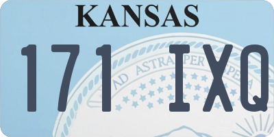 KS license plate 171IXQ