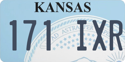 KS license plate 171IXR