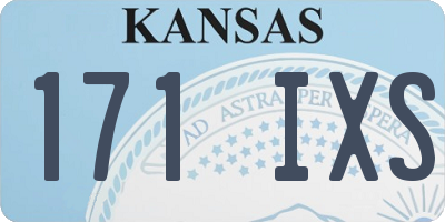 KS license plate 171IXS