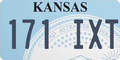 KS license plate 171IXT