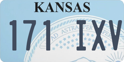 KS license plate 171IXV