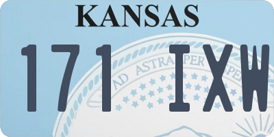KS license plate 171IXW